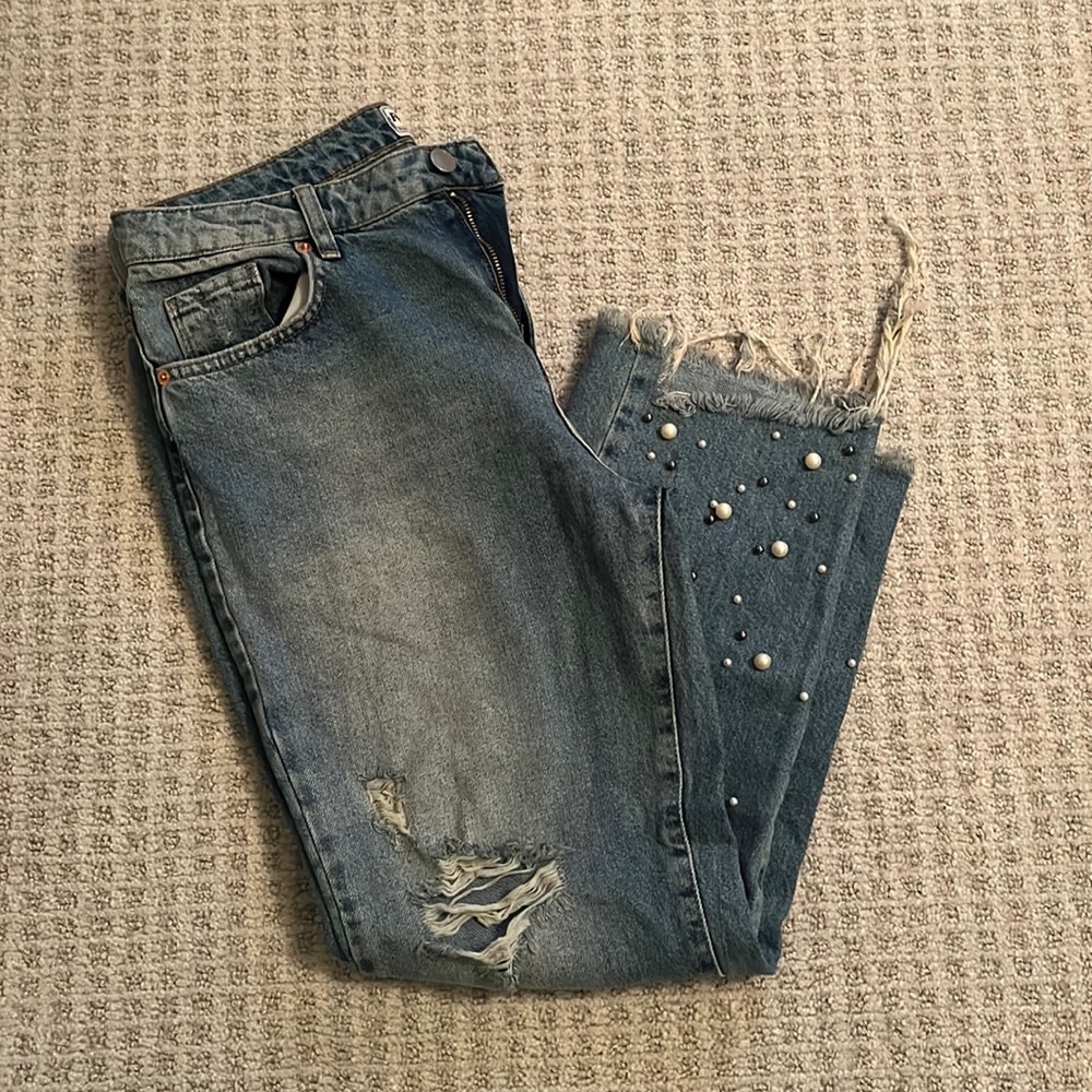 Free People Jeans Size 29 with pearls